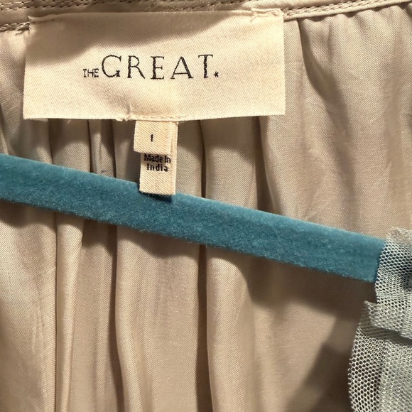 The Great The Ruffled Tuxedo Top Silver/Icy Blue NWOT - Picture 5 of 6